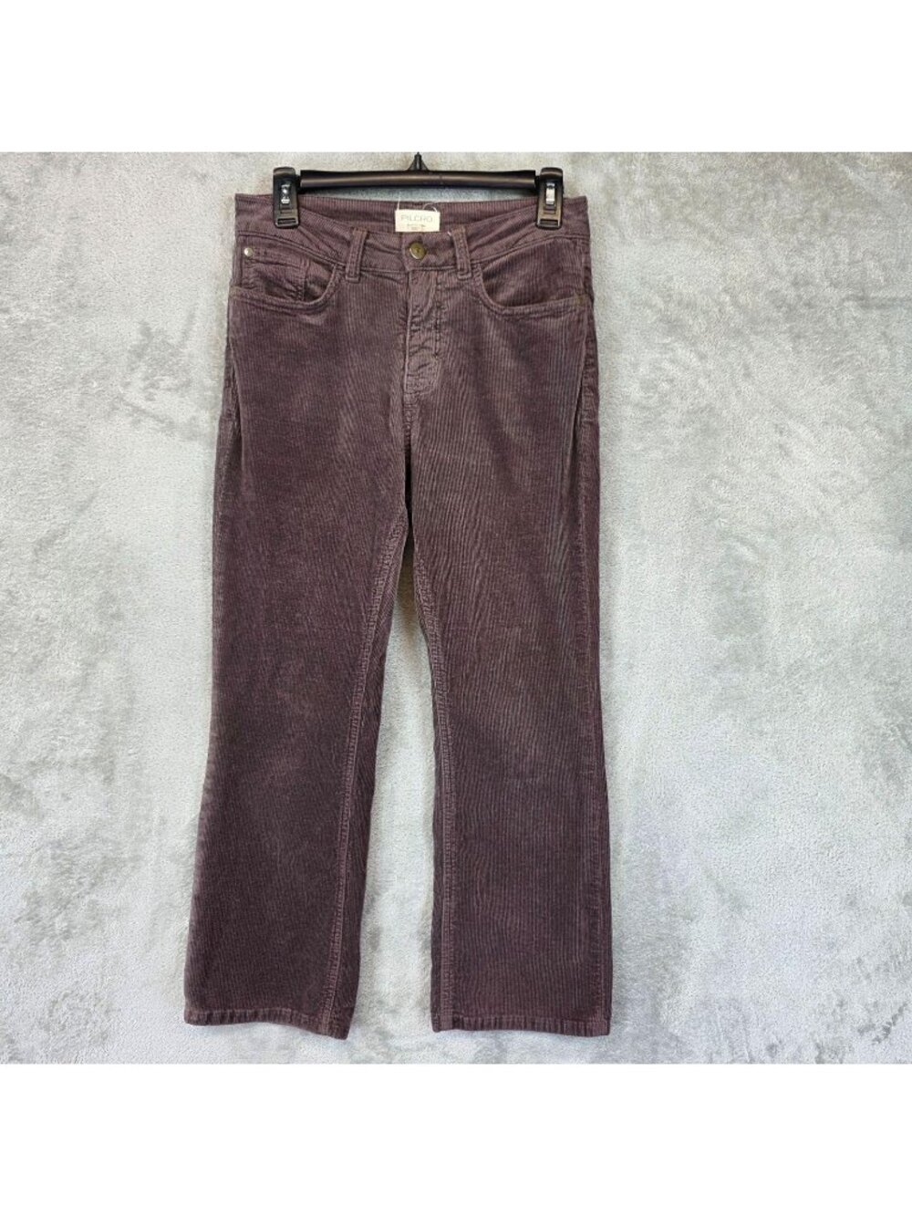 Pilcro Jeans Womens 29 Brown Corduroy Yaya Mid Rise Crop Flare Stretch Casual